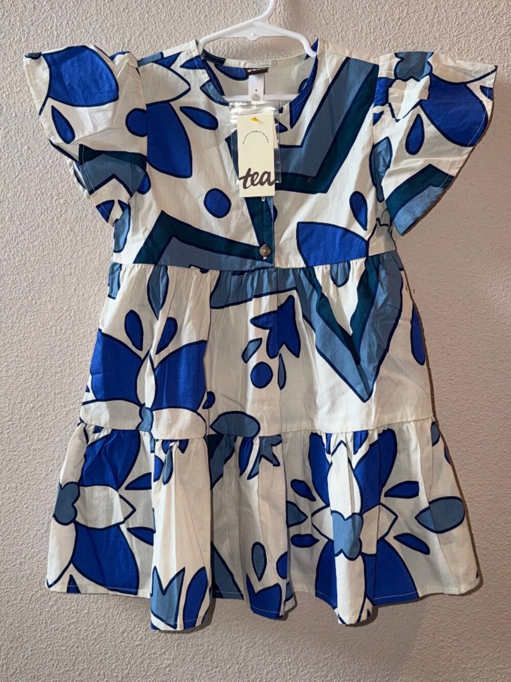 Tea Collection Tiered Woven Dress Size 4 - Picture 1 of 6